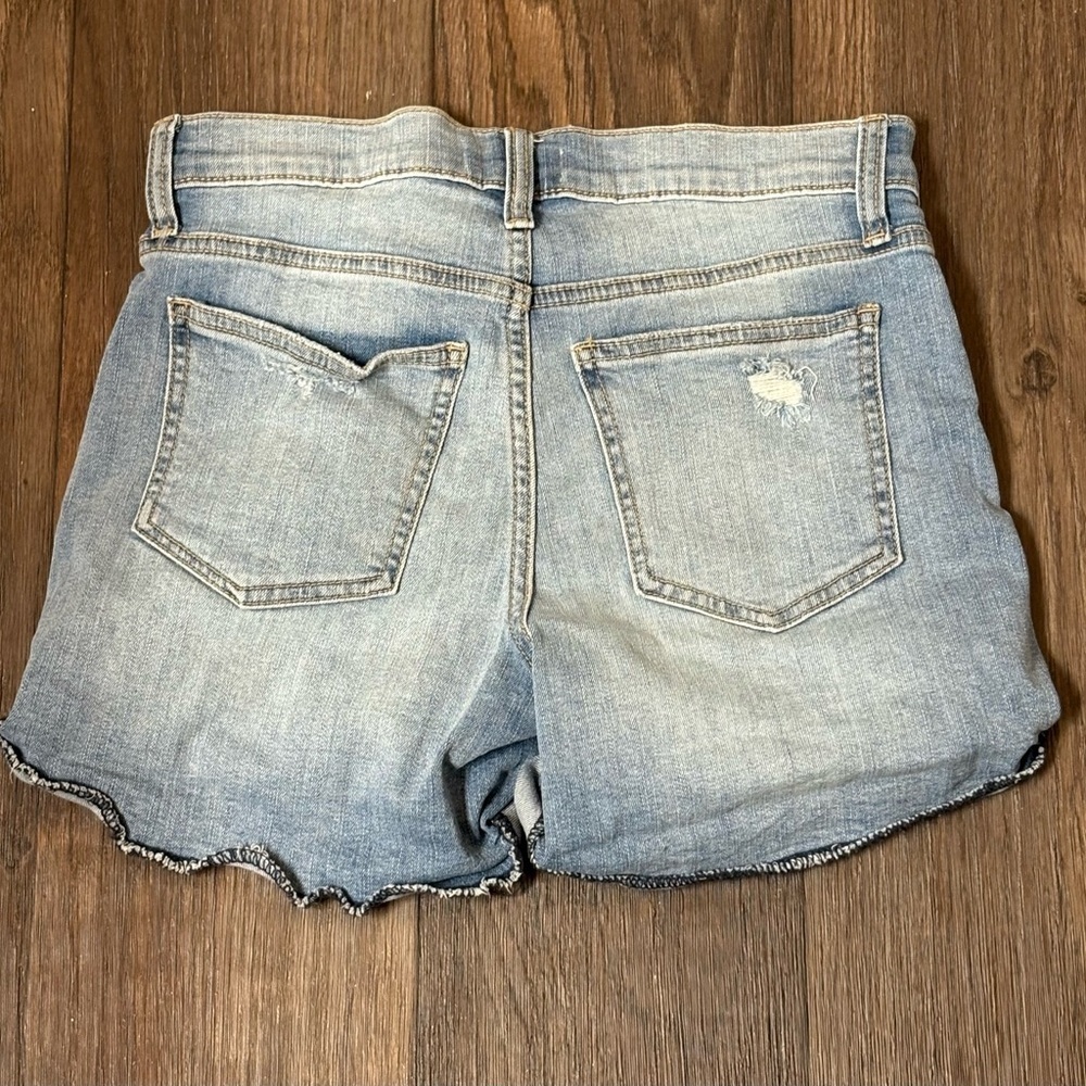 Altar’d State Distressed Denim Shorts Size Small | Raw Hem High Rise Casual - Picture 2 of 4